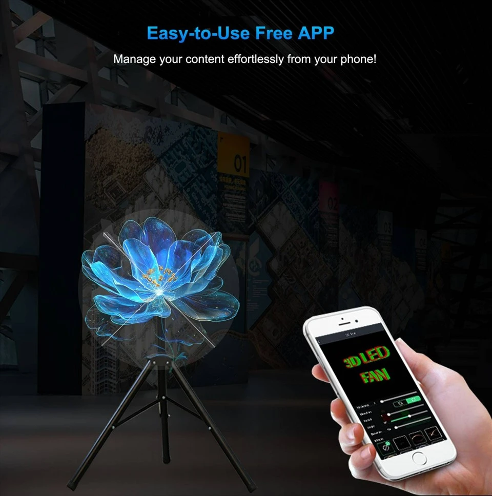HD ​Holographic 3D Projection Fan​
